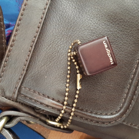 HEDGREN Brown Leather Crossbody Bag - Adjustable Strap - Great Condition - Picture 10 of 15